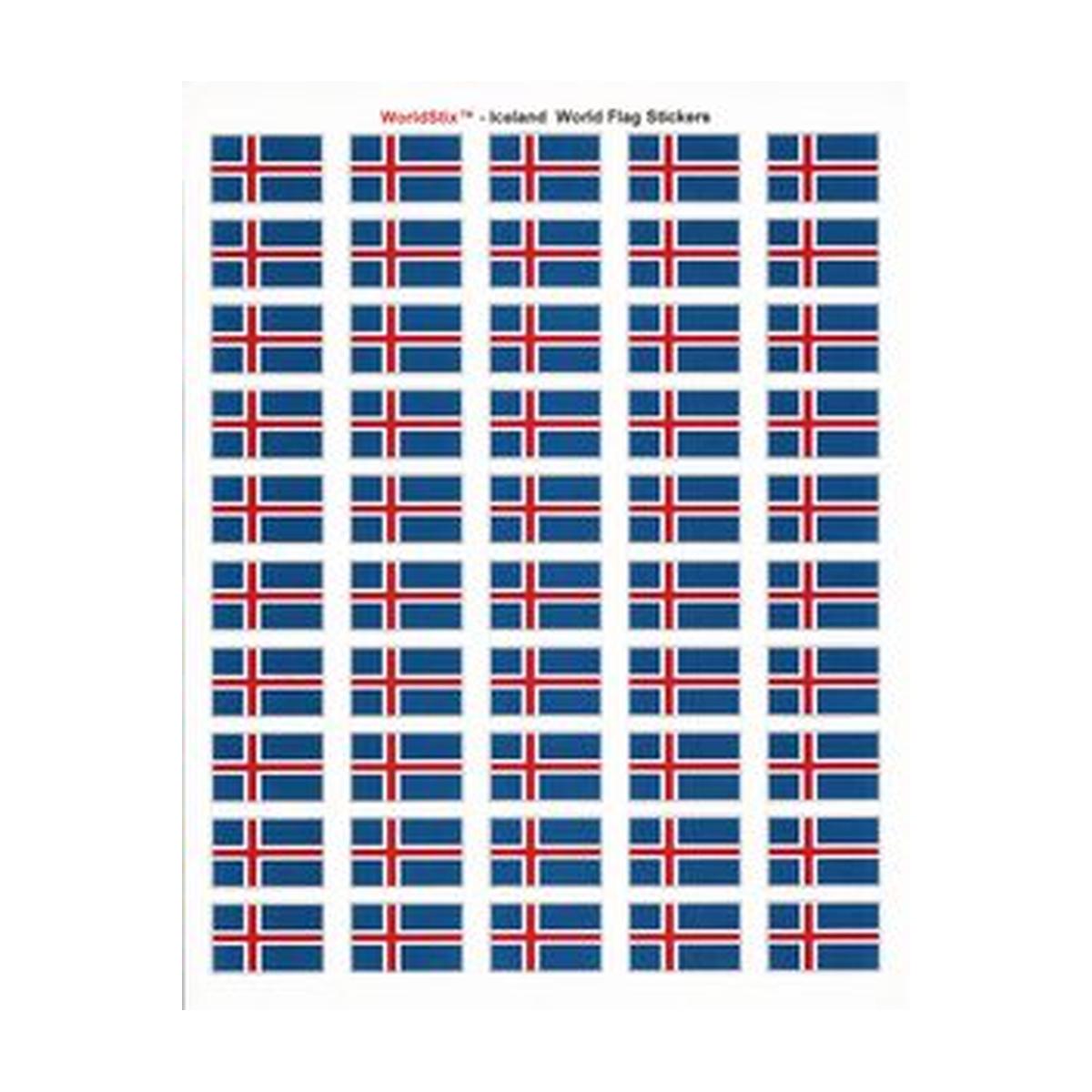 Iceland Sheet of 50 Stickers