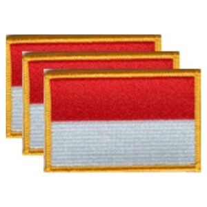 Indonesia Flag PatchPack of 3