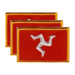 Isle of Man Flag PatchPack of 3