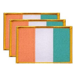 Ivory Coast (Cote d’Ivoire) Flag PatchPack of 3