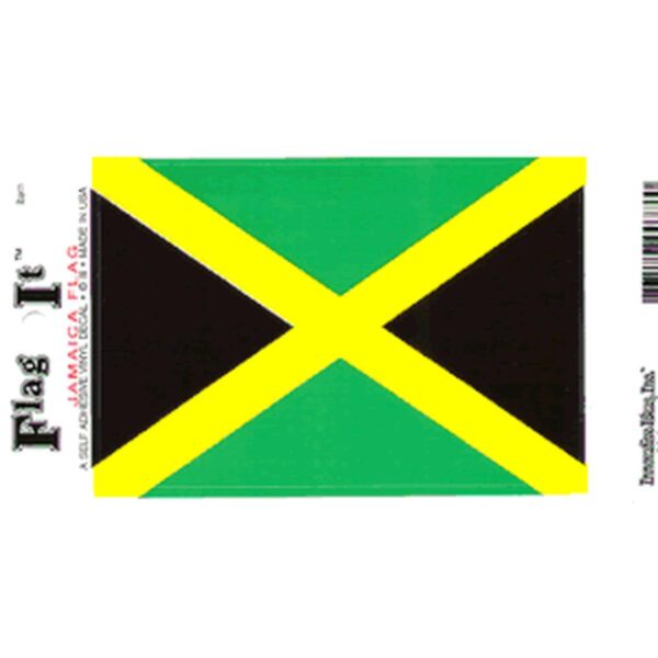 Jamaica Flag DecalPack of 6