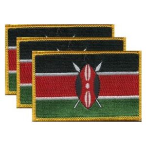 Kenya Flag PatchPack of 3