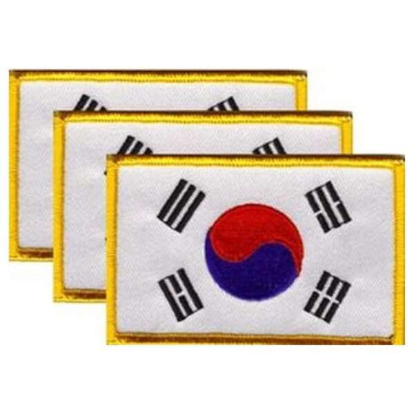 Korea, South Flag PatchPack of 3
