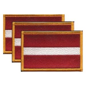 Latvia Flag PatchPack of 3