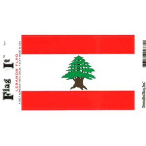 Lebanon Flag DecalPack of 6