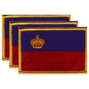 Liechtenstein Flag PatchPack of 3
