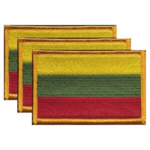 Lithuania Flag PatchPack of 3