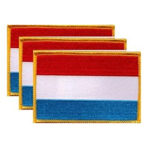 Luxembourg Flag PatchPack of 3