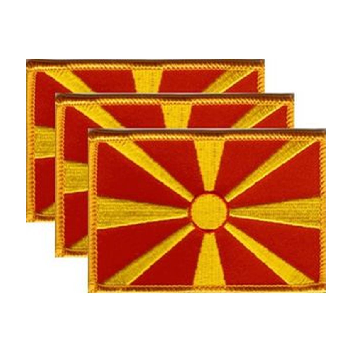 Macedonia Flag PatchPack of 3