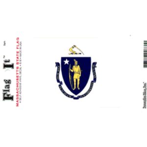 Massachusetts Flag Decal Pack of 6