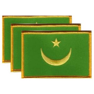 Old Mauritania Flag PatchPack of 3