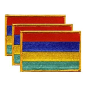 Mauritius Flag PatchPack of 3
