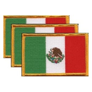 Mexico Flag PatchPack of 3