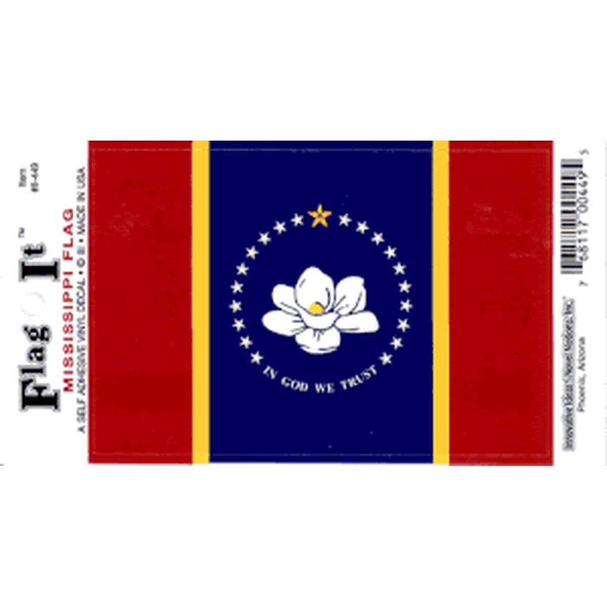 Mississippi Flag DecalPack of 6 - New Design