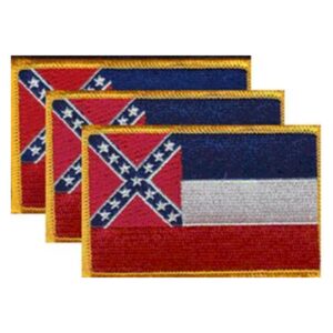 Old Mississippi Flag PatchPack of 3