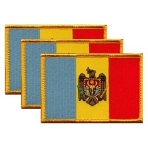 Moldova Flag PatchPack of 3