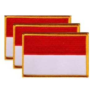 Monaco Flag PatchPack of 3