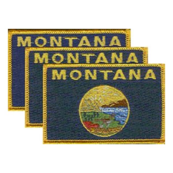 Montana Flag PatchPack of 3
