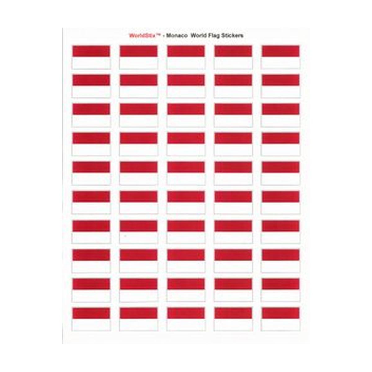 Monaco Sheet of 50 Stickers