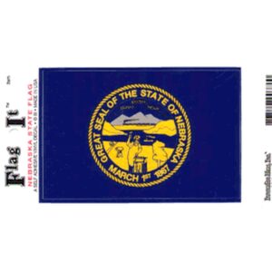 Nebraska Flag DecalPack of 6