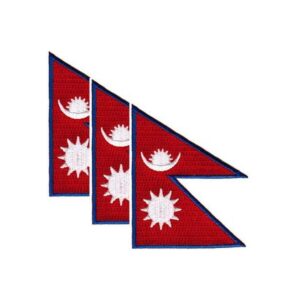 Nepal Flag PatchPack of 3
