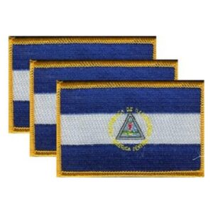 Nicaragua Flag PatchPack of 3