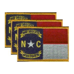 North Carolina Flag PatchPack of 3