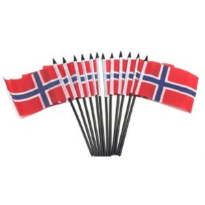 Norway Miniature Flags – 12 Pack