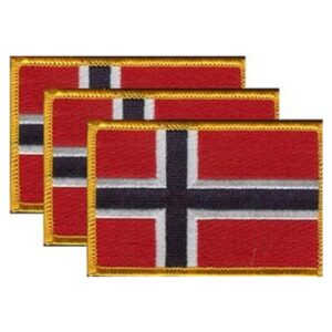 Norway Flag PatchPack of 3
