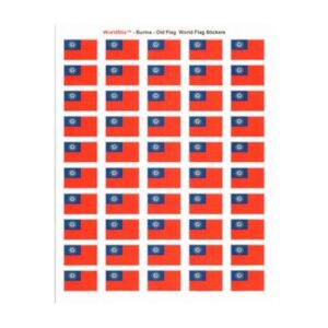 Old Burma Sheet of 50 Stickers