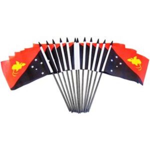 Papua New Guinea Miniature Flags – 12 Pack