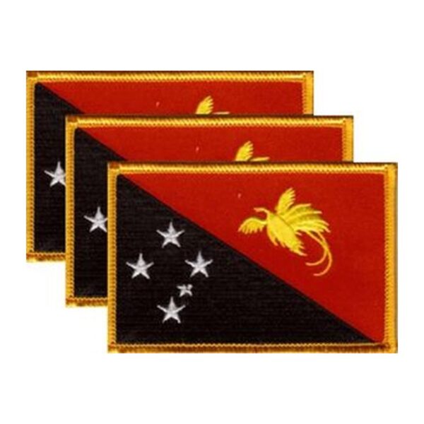 Papua New Guinea Flag PatchPack of 3