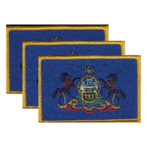 Pennsylvania Flag PatchPack of 3