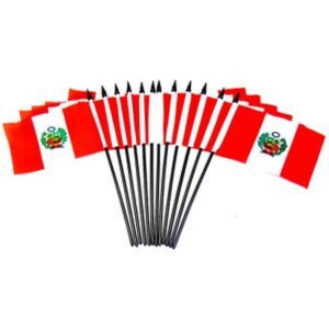 Peru Miniature Flags – 12 Pack