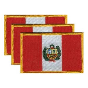 Peru Flag PatchPack of 3