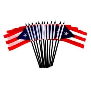 PuertoRico Miniature Flags – 12 Pack