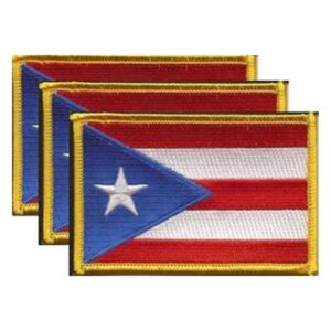 Puerto Rico Flag PatchPack of 3