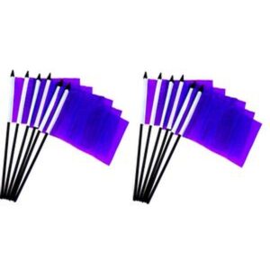 Purple Miniature Flags – 12 Pack