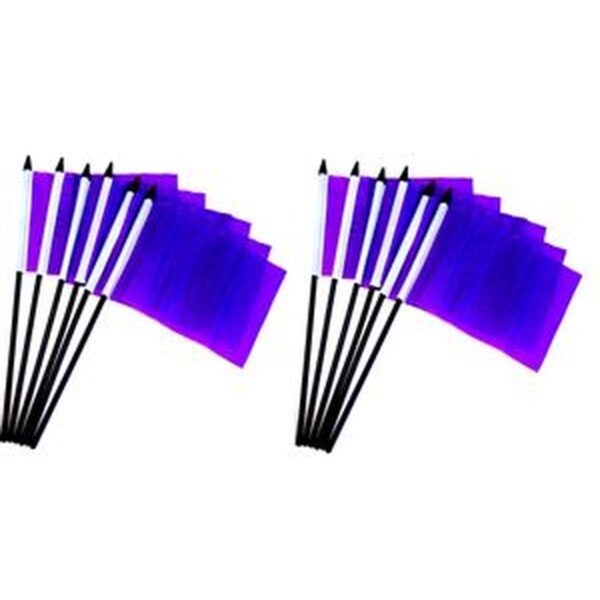 Purple Miniature Flags - 12 Pack