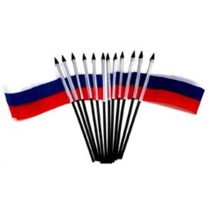 Russia Republic Miniature Flags – 12 Pack
