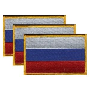 Russia Flag PatchPack of 3
