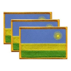 Rwanda Flag PatchPack of 3