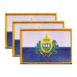 San Marino Flag PatchPack of 3