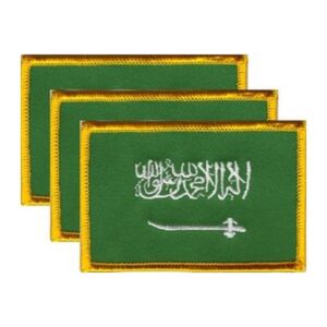 Saudi Arabia Flag PatchPack of 3