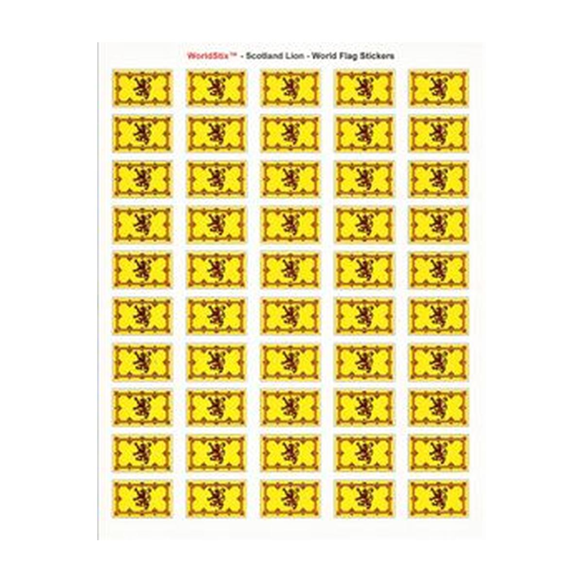 Scotland Lion Sheet of 50 Stickers