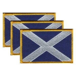 Scotland Cross Flag PatchPack of 3