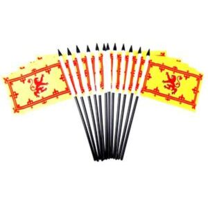 Scotland Lion Miniature Flags – 12 Pack