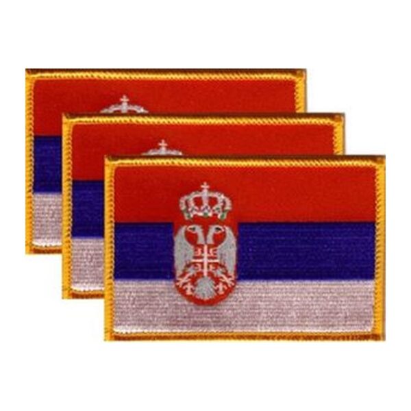 Serbia Flag PatchPack of 3