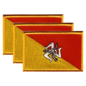 Sicily Flag PatchPack of 3