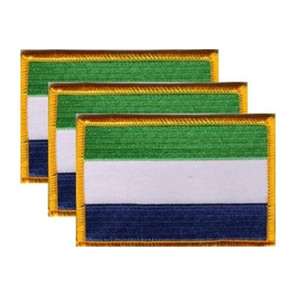 Sierra Leone Flag PatchPack of 3